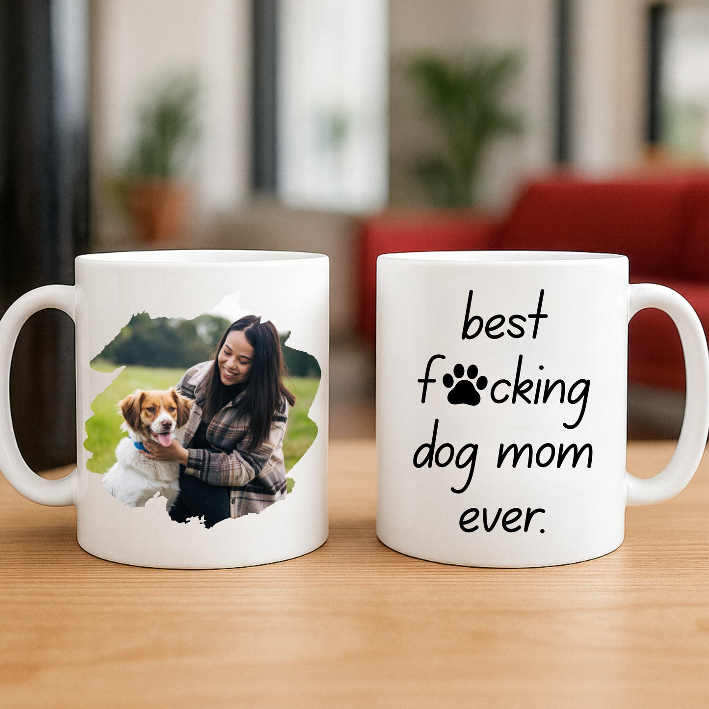 Custom Photo Best Dog Mom Ever - 11oz White Mug