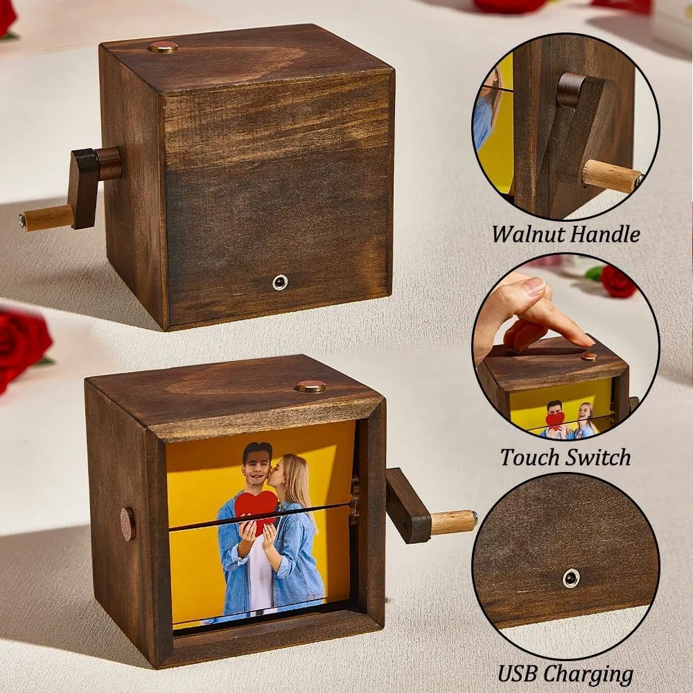 Personalized - Flipbook Frame Hand Cranked Animated Photo Box
