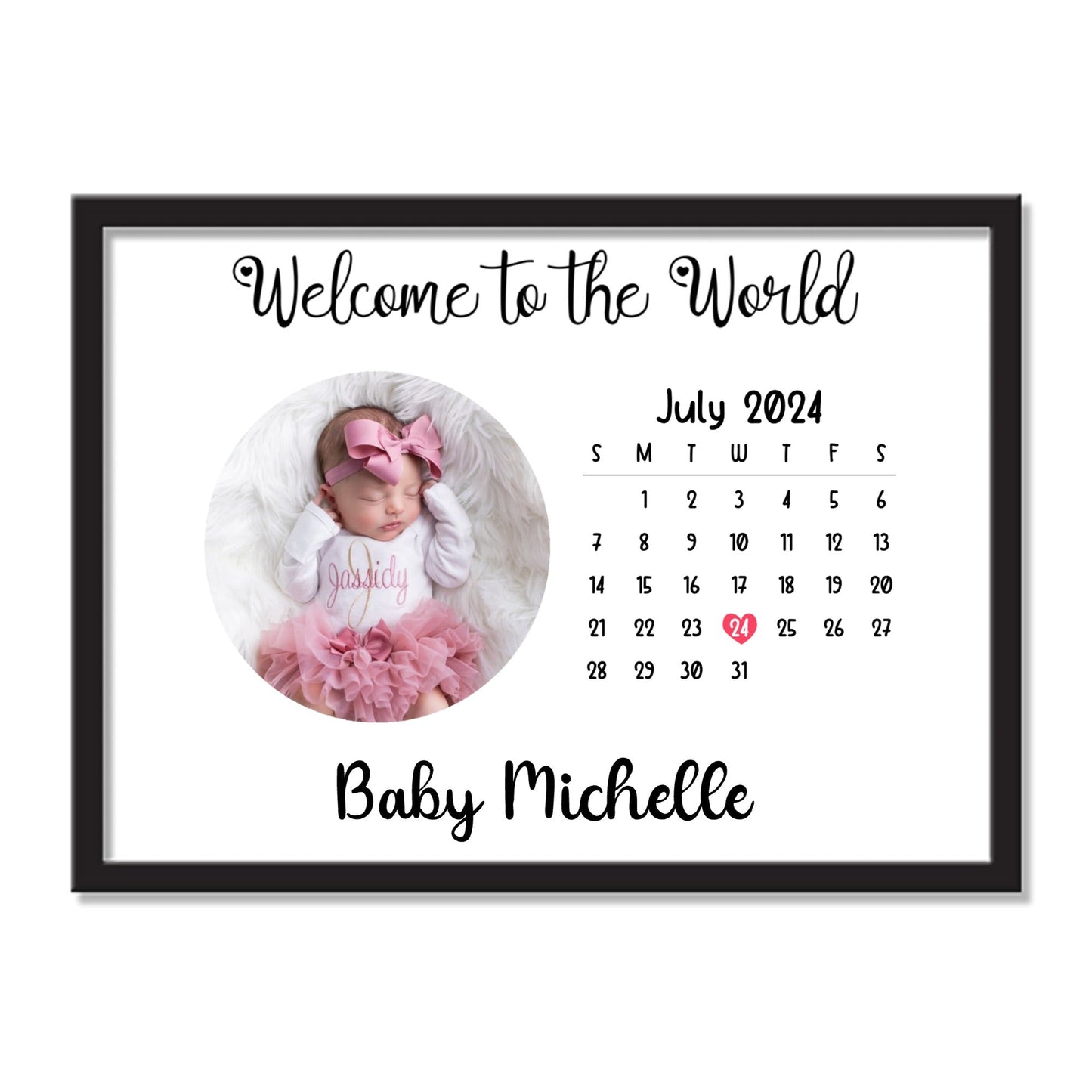 Personalized - New Born Landscape Picture Frame