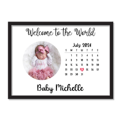 Personalized - New Born Landscape Picture Frame