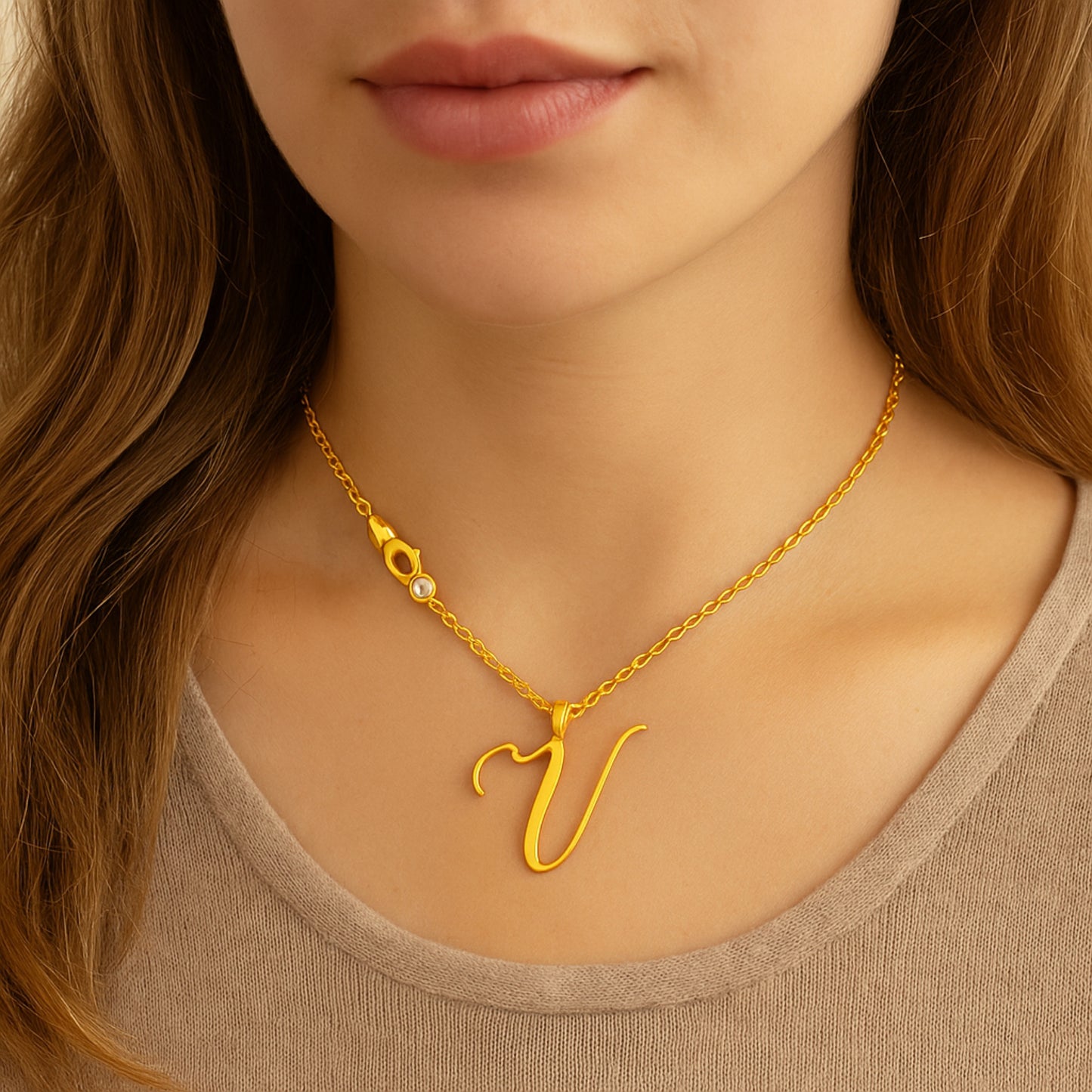Custom - Golden Initial's Love Necklace