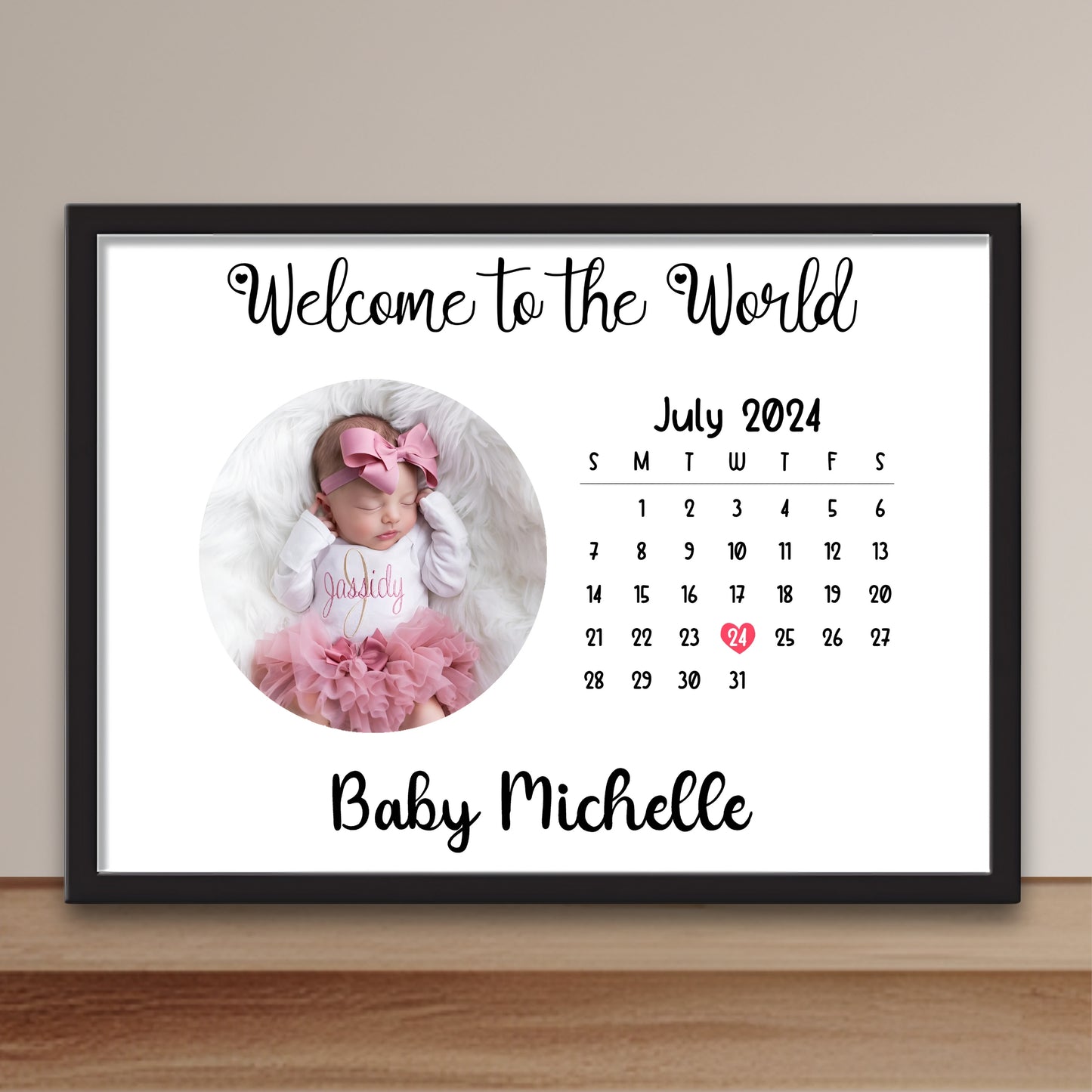 Personalized - New Born Landscape Picture Frame