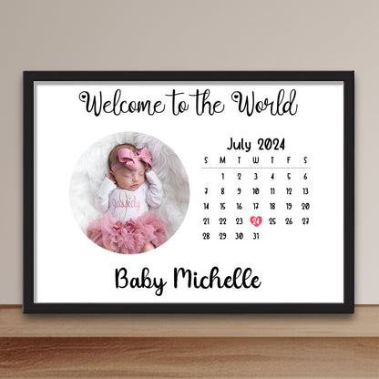 Personalized - New Born Landscape Picture Frame