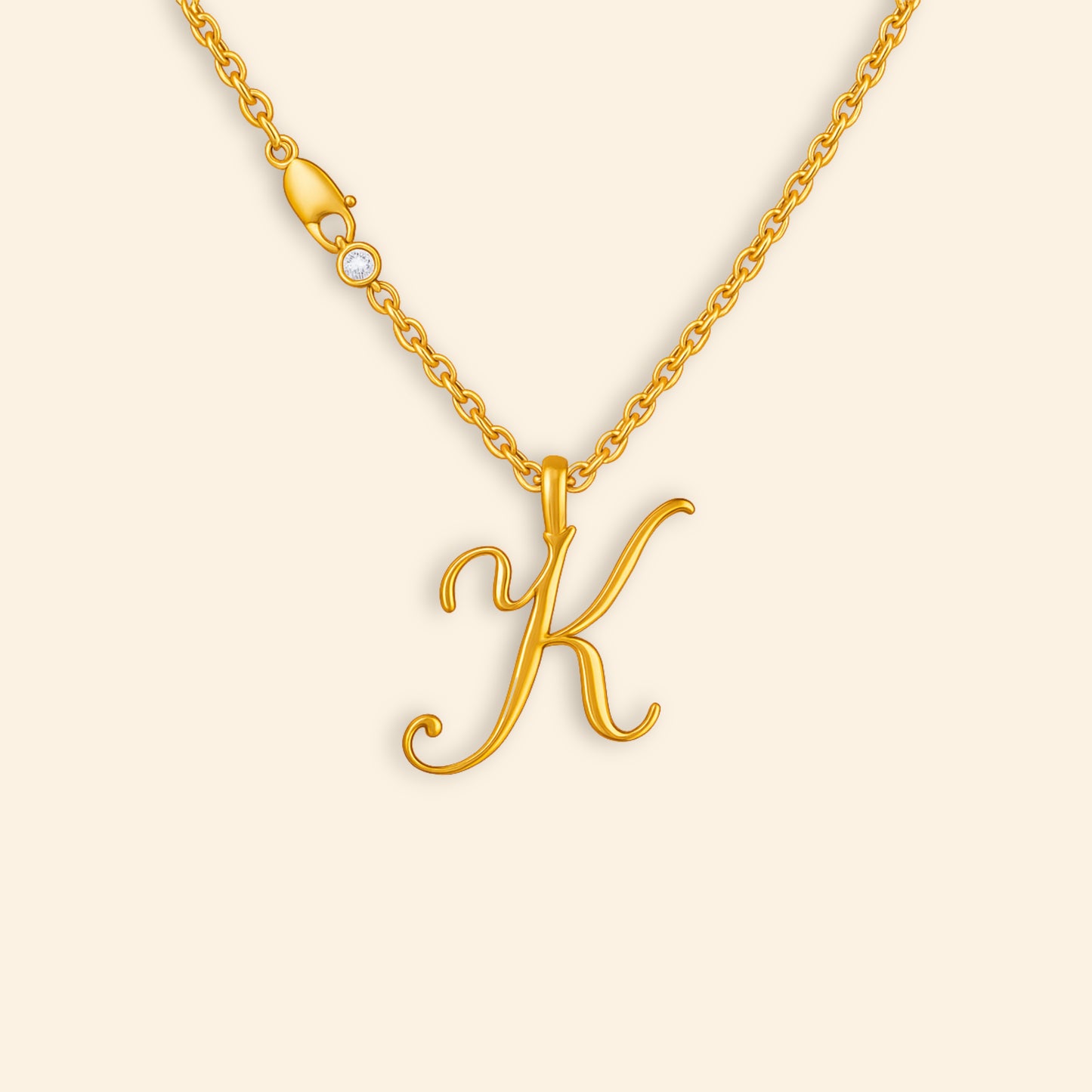 Custom - Golden Initial's Love Necklace