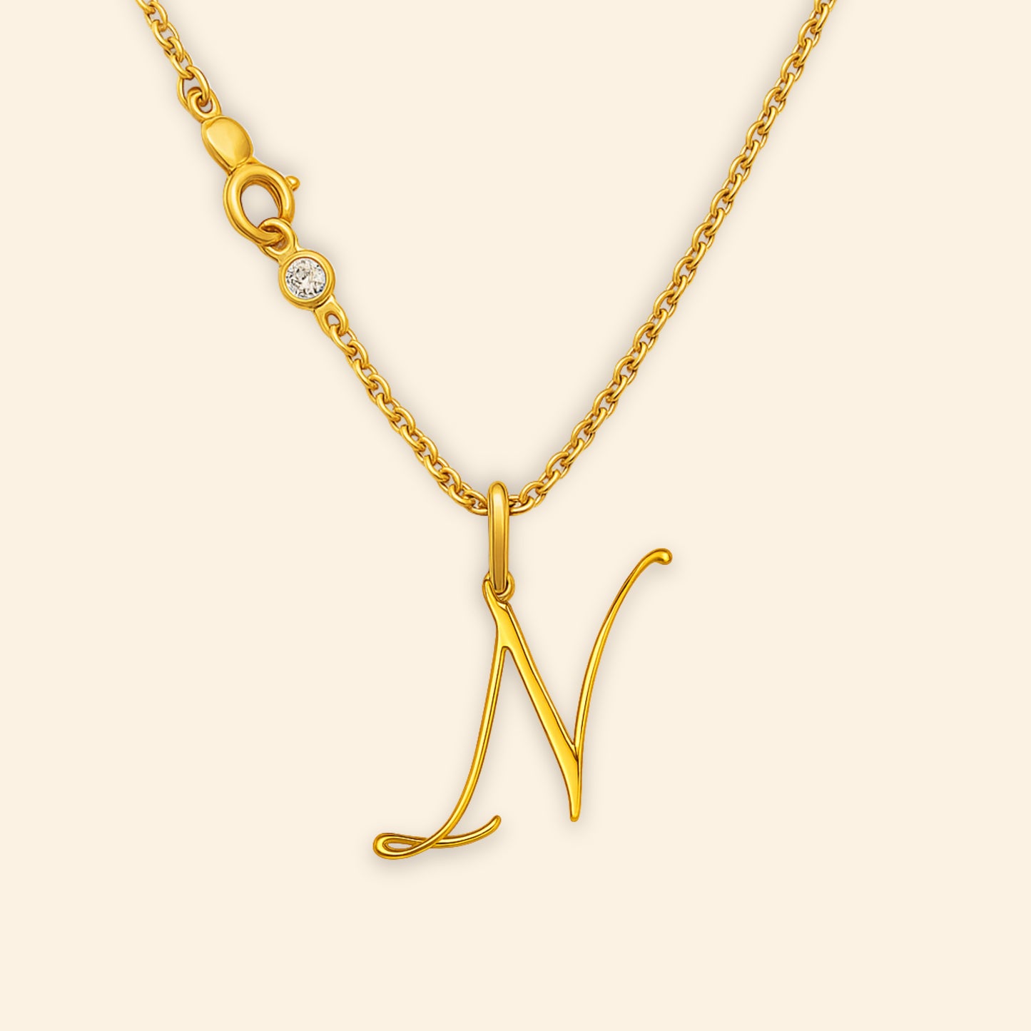 Custom - Golden Initial's Love Necklace
