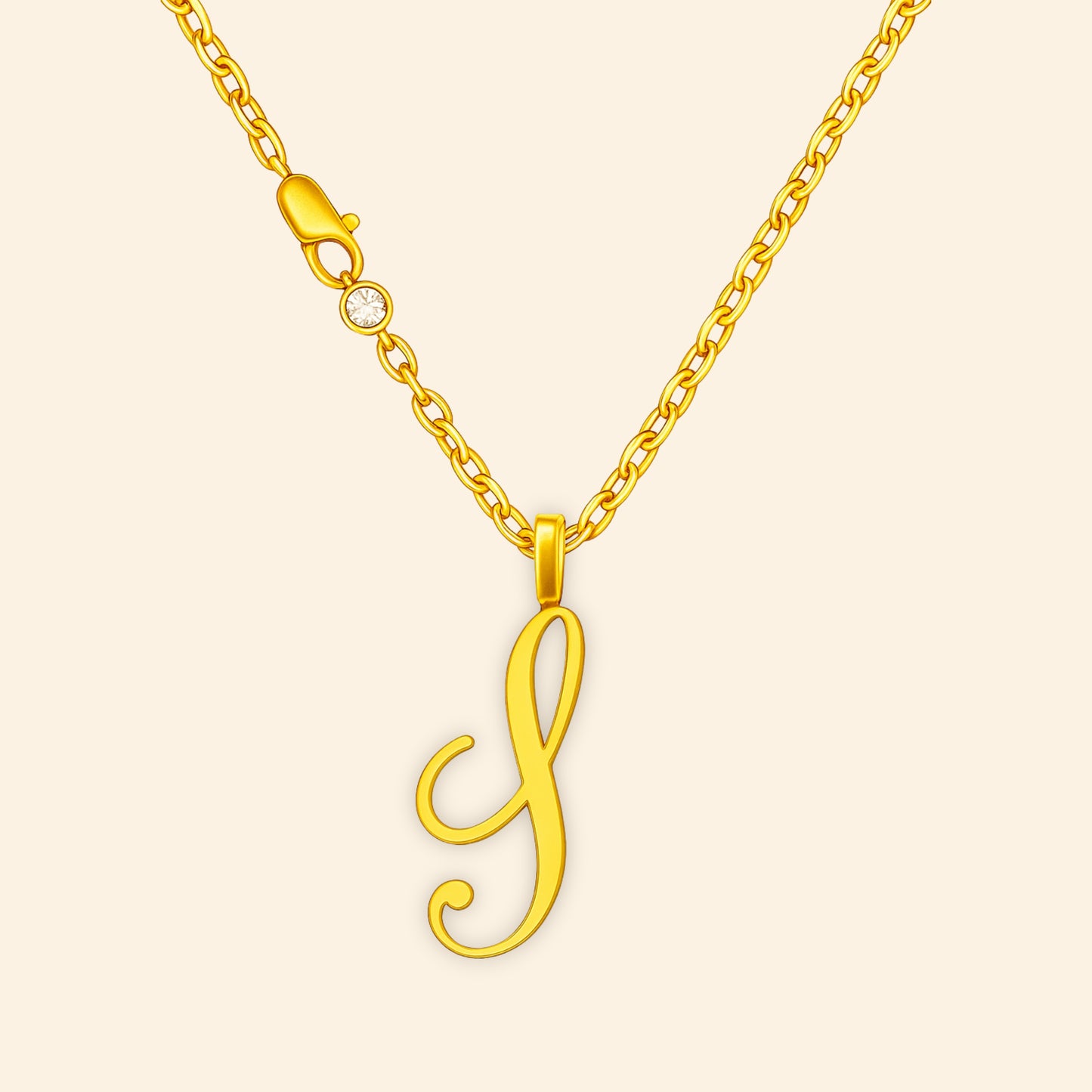 Custom - Golden Initial's Love Necklace