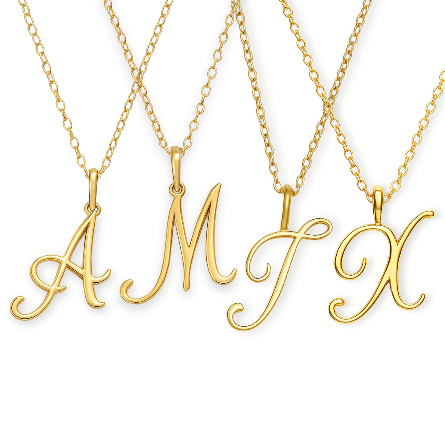 Custom - Golden Initial's Love Necklace