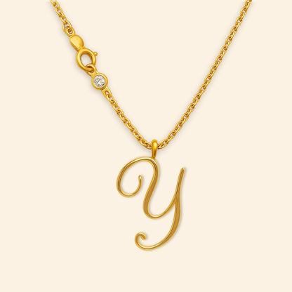 Custom - Golden Initial's Love Necklace